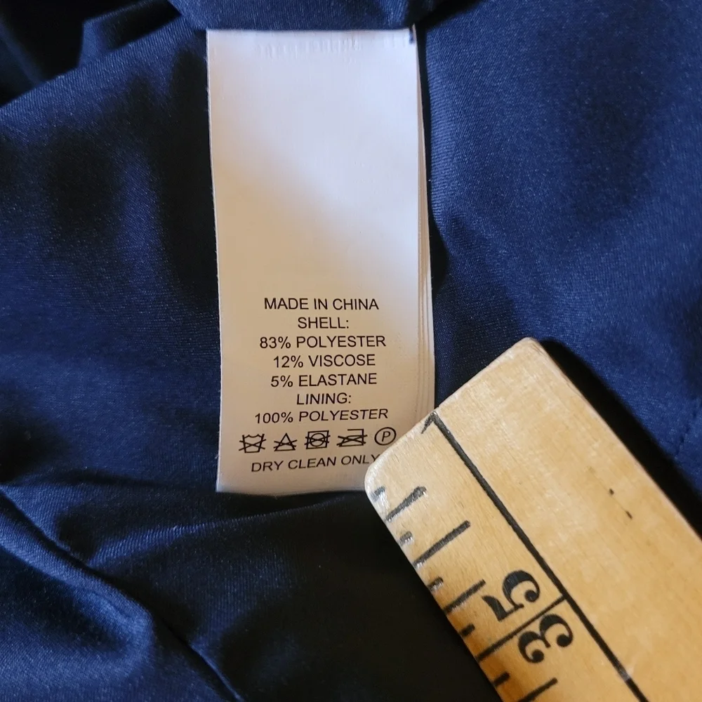 Kate Spade Look for The Silver Lining Navy Blue Fit and Flare Dress sz 10